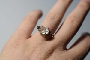 Garnet Ring, rough diamond ring, anniversary ring, raw stone rings, prom…